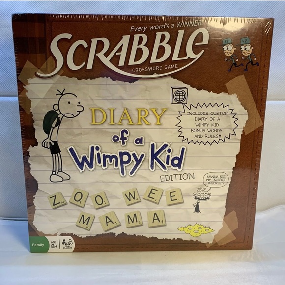 Hasbro Games Scrabble Diary Of A Wimpy Kid Board Game Poshmark